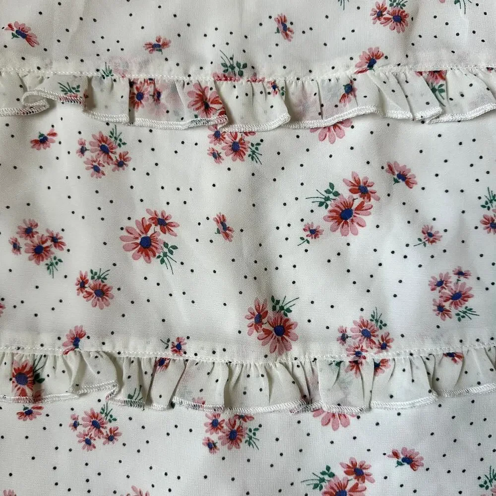 Princess Polly Skirt Adelina Mini Floral White Size 4 - Picture 5 of 7